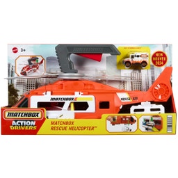 Reševalni helikopter Action Drivers, 40 cm visok helikopter z reševalnim vozilom iz litega železa v merilu 1:64