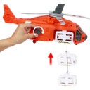 Reševalni helikopter Action Drivers, 40 cm visok helikopter z reševalnim vozilom iz litega železa v merilu 1:64