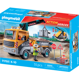 Action Heroes - 71750 Baustellen-LKW mit Kran - 1 Stk