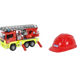 MAN TGA fire brigade with turntable ladder + L&S module + fire brigade play helmet - 1 item