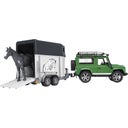 02592 Land Rover Defender plus trailer plus horse, assorted - 1 item