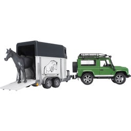 02592 Land Rover Defender plus trailer plus horse, assorted - 1 item