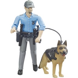 Bruder 62150 bworld policeman with dog - 1 item