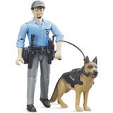 Bruder 62150 bworld policeman with dog