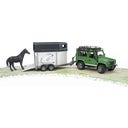02592 Land Rover Defender plus trailer plus horse, assorted - 1 item
