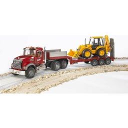 02813 MACK Granite lorry, low loader and excavator - 1 item
