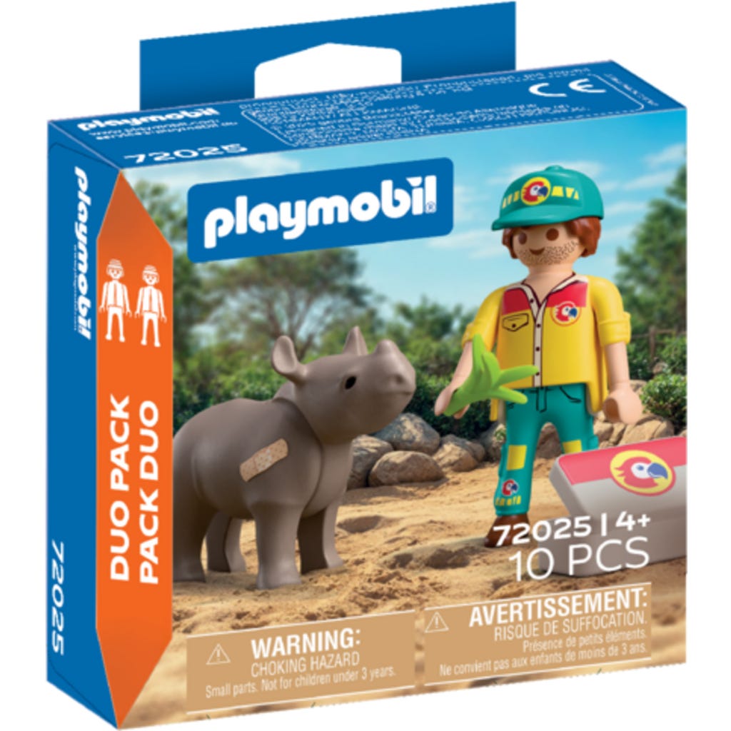 PLAYMOBIL 72025 - DUOPACK - Ranger with Rhino - Playpolis