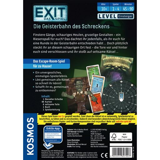 EXIT - Das Spiel - Die Geisterbahn des Schreckens (IN TEDESCO) - 1 pz.