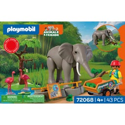 PLAYMOBIL 72068 - Elephant with Zookeeper - 1 item