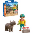 PLAYMOBIL 72025 - DuoPack Tierpfleger mit Nashorn - 1 Stk