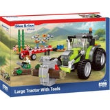 Blue Brixx Play - Gro&szlig;er Traktor mit Werkzeugen