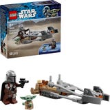 Star Wars - 75436 Der Mandalorianer und Grogu auf ihrem Speeder Bike&trade;