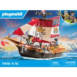 PLAYMOBIL 71418 - Pirates - Small Pirate Ship - 1 item