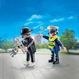 PLAYMOBIL 71804 - DUOPACK Policist in vlomilec - 1 k.