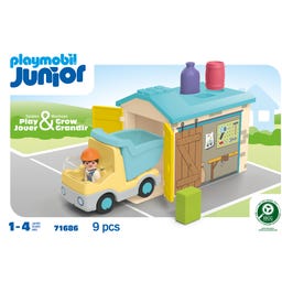 PLAYMOBIL 71686 - JUNIOR LKW mit Sortiergarage - 1 st.