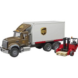 02828 MACK Granite UPS Logistik-LKW mit Mitnahmestapler - 1 Set