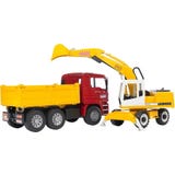 MAN TGA Camion Ribaltabile e Escavatore Liebherr