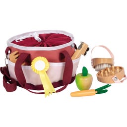 Small Foot Horse Care Set with Bag, red - 1 item