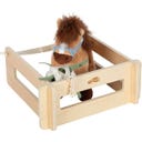 Horse with Stall Playset and Accessories in a Bag