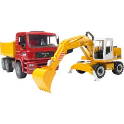 02751 MAN TGA Kipper und Liebherr Schaufelbagger - 1 Set