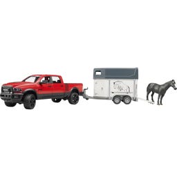 02501 RAM 2500 Power Wagon mit Pferdeanhänger und 1 Pferd - 1 Set