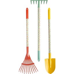 Stor trädgårdssats med skottkärra 