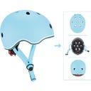 Globber HELM GO-UP LIGHTS Size XXS/XS 45-51 - pastel blue