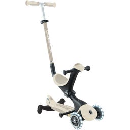 GLOBBER GO-UP DELUXE LIGHTS ECO 360, mit Leuchtrollen - kokos weiß