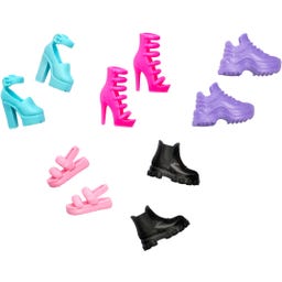 Barbie Puppen Zubehör 5 Paar Schuhe - 1 Set
