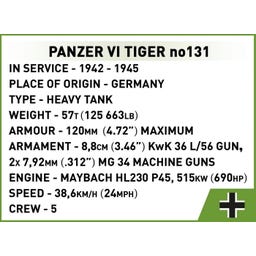 Cobi Panzer VI Tiger no 131 Scale 1:28