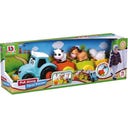 Pull Along Farm Traktor mit 3 Anhängern und Tierfiguren - 1 Stk