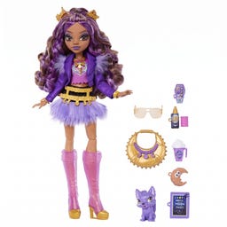 Monster High Clawdeen Wolf Modepuppe in Pelzrock - 1 Set