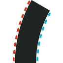 HYBRID - Curves Radius 2 30° (2x L, 2x R) - 4 Stk
