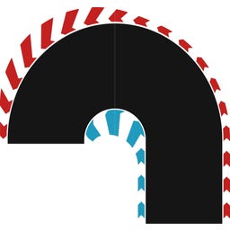 Carrera HYBRID - Hairpin Curve 180° L/R - 2 Stk