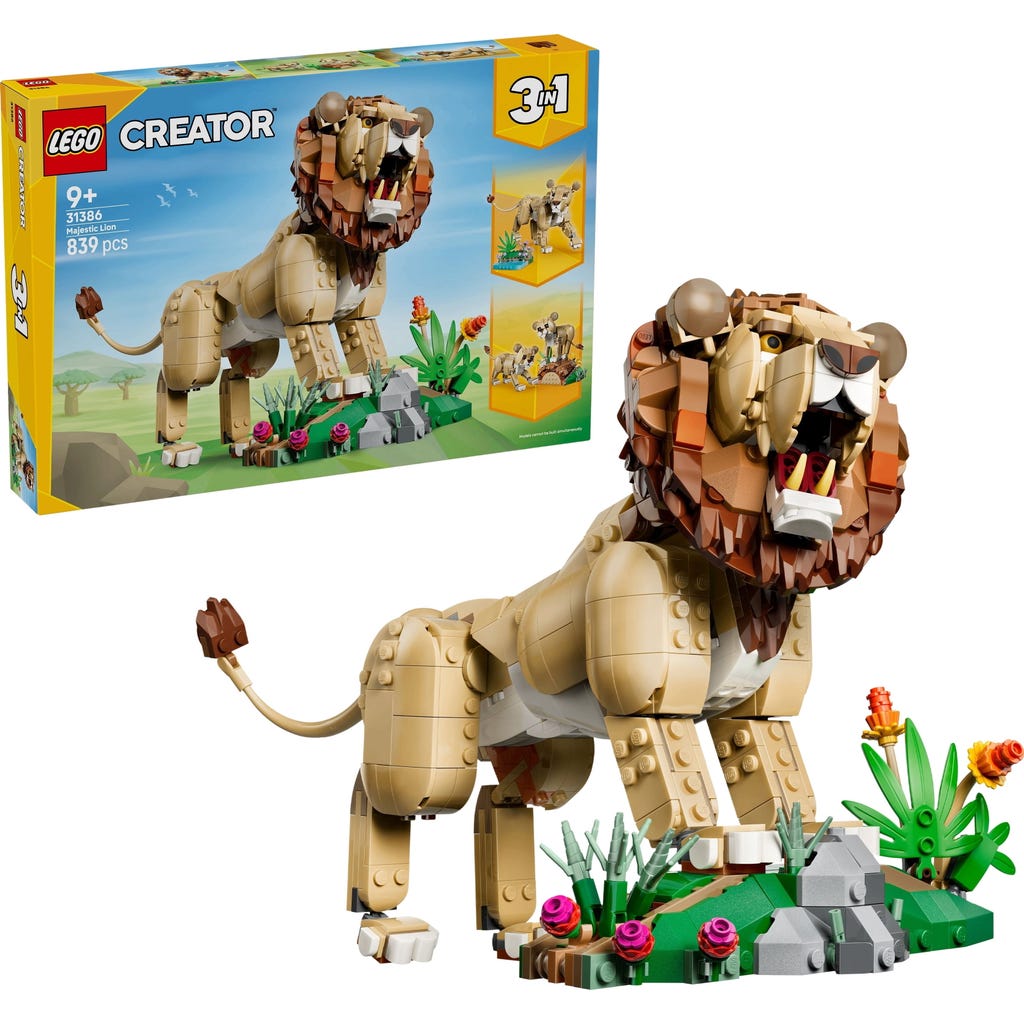 LEGO 31386 Creator Wilde Dieren: Majestueuze Leeuw - afbeelding 2