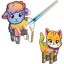 CREATE 'N COLOUR Bauernhoftiere - Katze + Lamm - 1 Stk