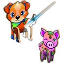 CREATE 'N COLOUR Bauernhoftiere - Hund + Schwein - 1 Stk