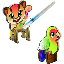 CREATE 'N COLOUR Meine Tierwelt - Puma + Papagei - 1 Stk