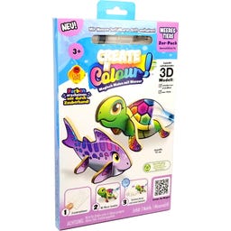 CREATE 'N COLOUR Meerestiere - Meeresschildkröte + Hai - 1 Stk