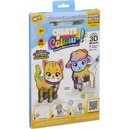 CREATE 'N COLOUR Bauernhoftiere - Katze + Lamm - 1 Stk