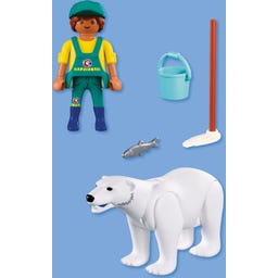 PLAYMOBIL Zoo: Eisbär und Pfleger - 1 Stk