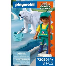 PLAYMOBIL Zoo: Eisbär und Pfleger - 1 Stk