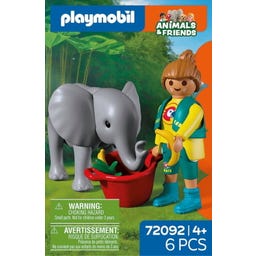 PLAYMOBIL Zoo: Elefantenbaby und Pflegerin - 1 Stk