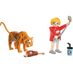 PLAYMOBIL Zoo: Tiger und Besucher - 1 Stk