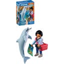 PLAYMOBIL Zoo: Delfin und Besucherin - 1 Stk