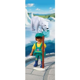 PLAYMOBIL Zoo: Eisbär und Pfleger - 1 Stk