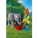 PLAYMOBIL Zoo: Elefantenbaby und Pflegerin - 1 Stk