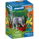 PLAYMOBIL Zoo: Elefantenbaby und Pflegerin