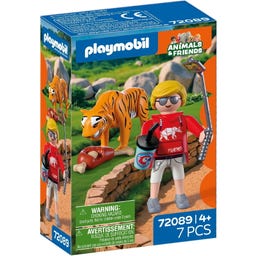 PLAYMOBIL Zoo: Tiger und Besucher - 1 Stk