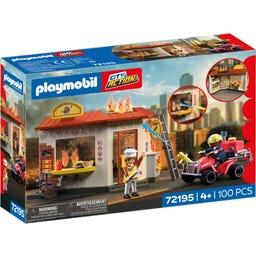 PLAYMOBIL 72195 - Feuerwehr-Quad mit Burger-Bude - 1 Stk